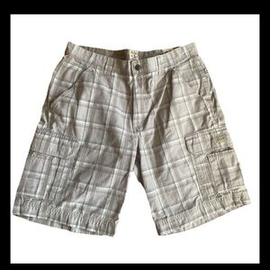 Red Head Cargo Plaid Shorts Mens Outdoor Utility Hiking Skate Size 36 Waist EUC